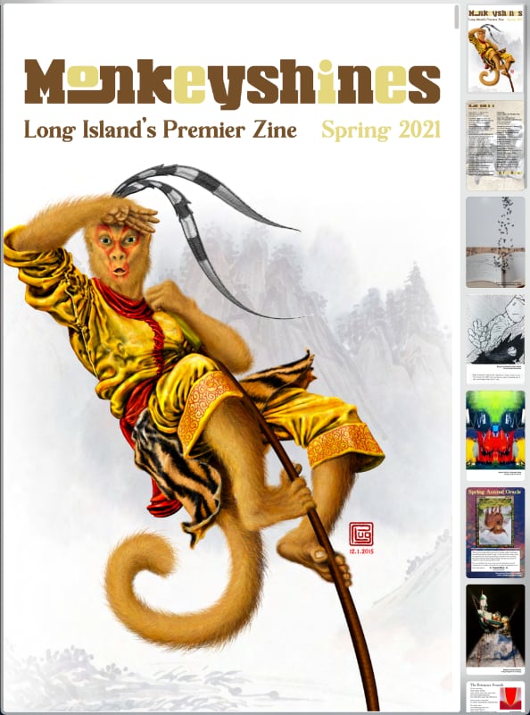Preview of the Spring 2021 issue of Monkeyshines in PDF format