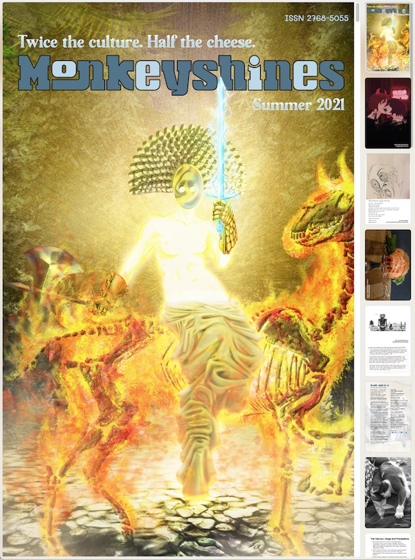 Preview of the Summer 2021 issue of Monkeyshines in PDF format