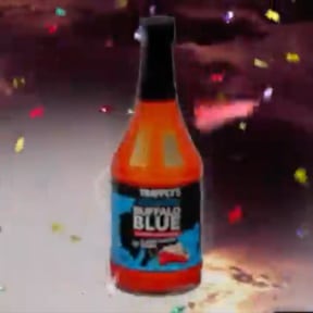 Bottle of Trappey’s Buffalo Blue Authentic Wing sauce