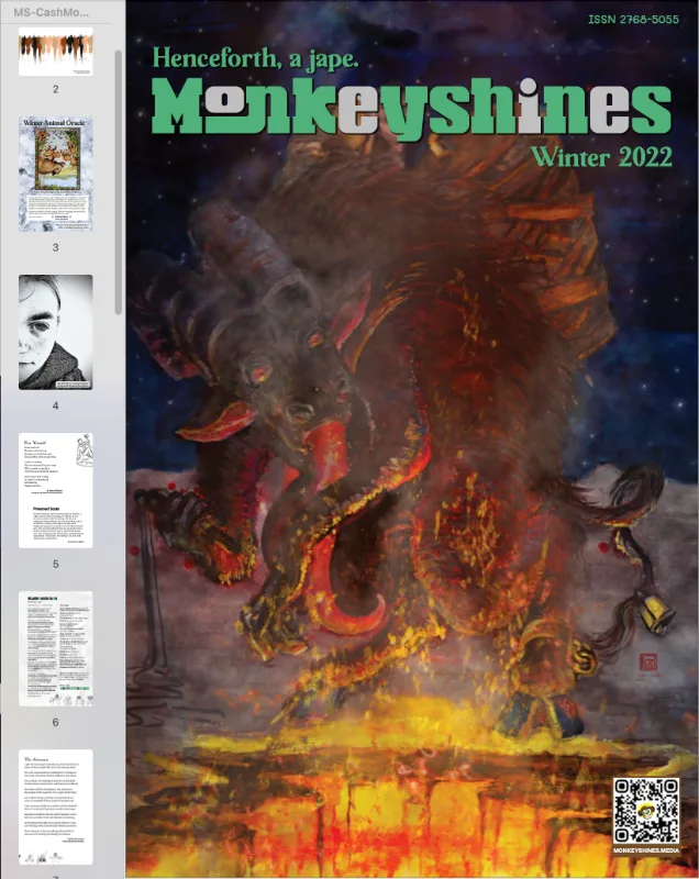 Preview of the Winter 2022 issue of Monkeyshines in PDF format